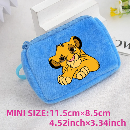 The Lion King Coin Purse Mini Coin Key Bag Money Pocket Plush Wallet Kid Cartoon Cute Moneybag Kawaii Birthday Gift Storage Bag 1pcs-021