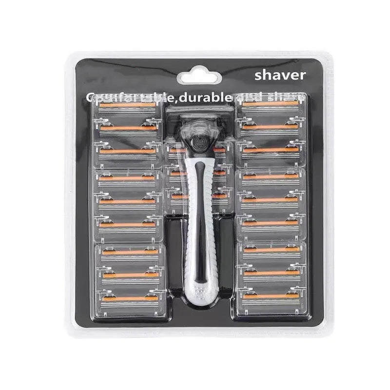Shaver Brand New Design Men Razor Shaving Three Layer Shaver Reusable Razor Imported Blade Multi Tool Head Change Grey