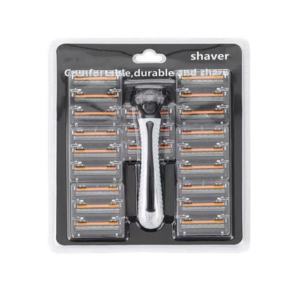 Shaver Brand New Design Men Razor Shaving Three Layer Shaver Reusable Razor Imported Blade Multi Tool Head Change Grey