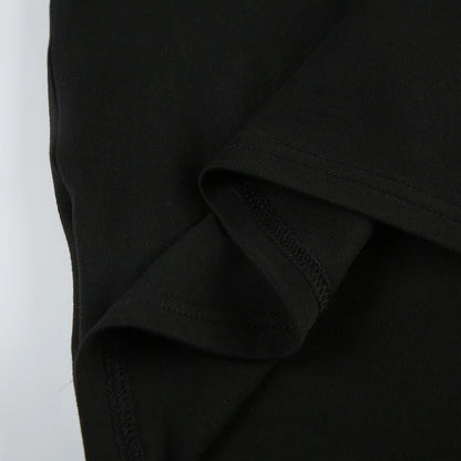 Backless Chic Fashion Skinny Sexy Long Sleeve Short Dress Women Rave Baddie Clubwear Black Solid Party Dresses