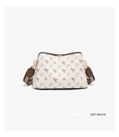 FOXER Monogram Women Shoulder Tote Bag 2025 Fashion Commuter Female Large Crossbody Purse for Mom