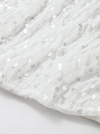 O-neck Vest Mini Skirt Suits Women Sexy sparkly Sequined Sleeveless Tank Tops With Bodycon Short Skirts Fashion Ladies Beachwear