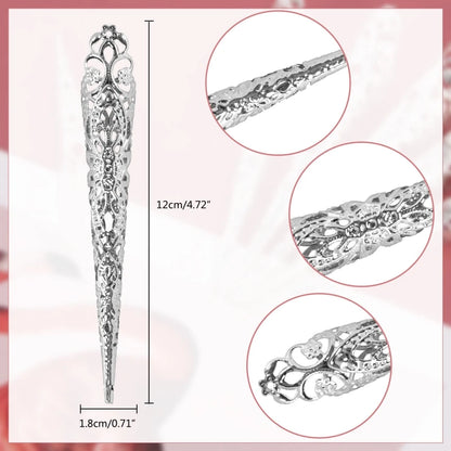 5Pieces Fingertip Claw Nail Ring Decoration Accessory Finger Joint Protector Halloween Cosplay Drama Dance Performance