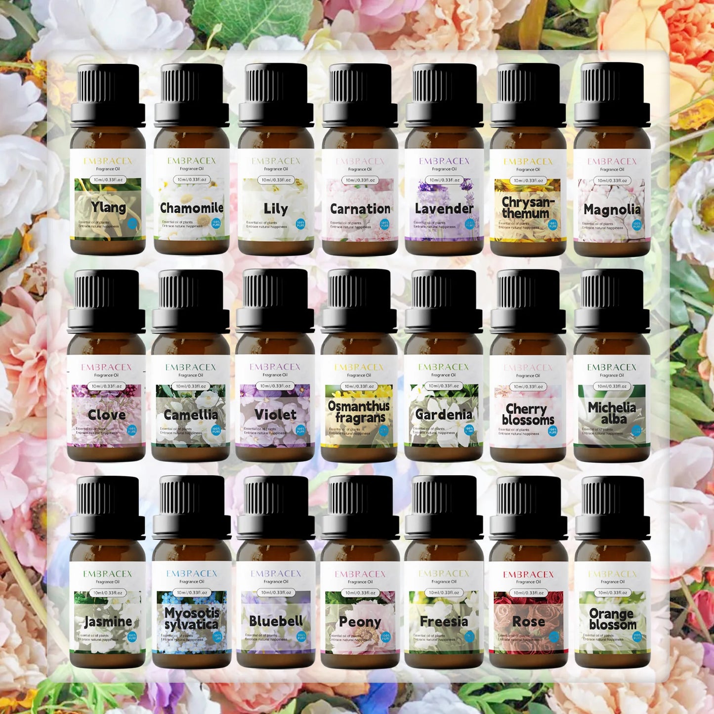 10ml Rose Essential Oils Massage Oil Aromatherapy Essential Oil 100% Pure Natural For Diffuser, Skin Care Gifts