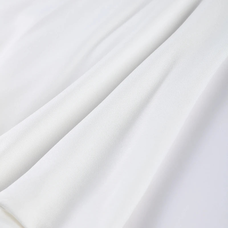 Sexy Metal Halter Deep V-neck Jumpsuits Women High Street Backless Sleeveless Short Bodysuit 2025 Summer New Lady Slim Clubwear