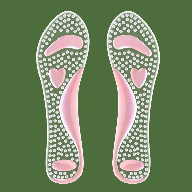 Anti Slip Sole Pads For High-Heels Arch Support Self-adhesive Sandals Insole Summer Comfortable Gel Insoles Silicone Cushion Pink CHINA