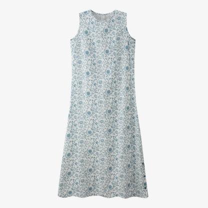 AS 2025 spring summer linen shirt + dress collection high quality print linen and knitting cardigan woman outfit linen blue dress