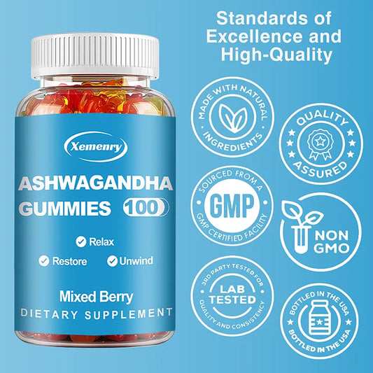 Ashwagandha gummies - Relieve Stress Help with Sleep Support Immune System Health