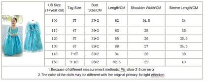 Elsa Dress for Girls 3-10Y Birthday Role Elsa Princess Dress For Kids Halloween 2024 Carnival Easter Party Cosplay Girls Costume