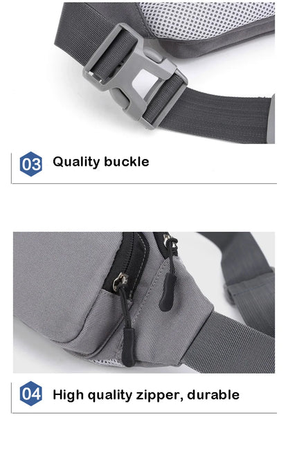 Nylon Waterproof Fanny Waist Bag Pack For Men Women Belt Pouch Male Belly Banana Ladies Bum Hip Kangaroo Sports Running Waistbag