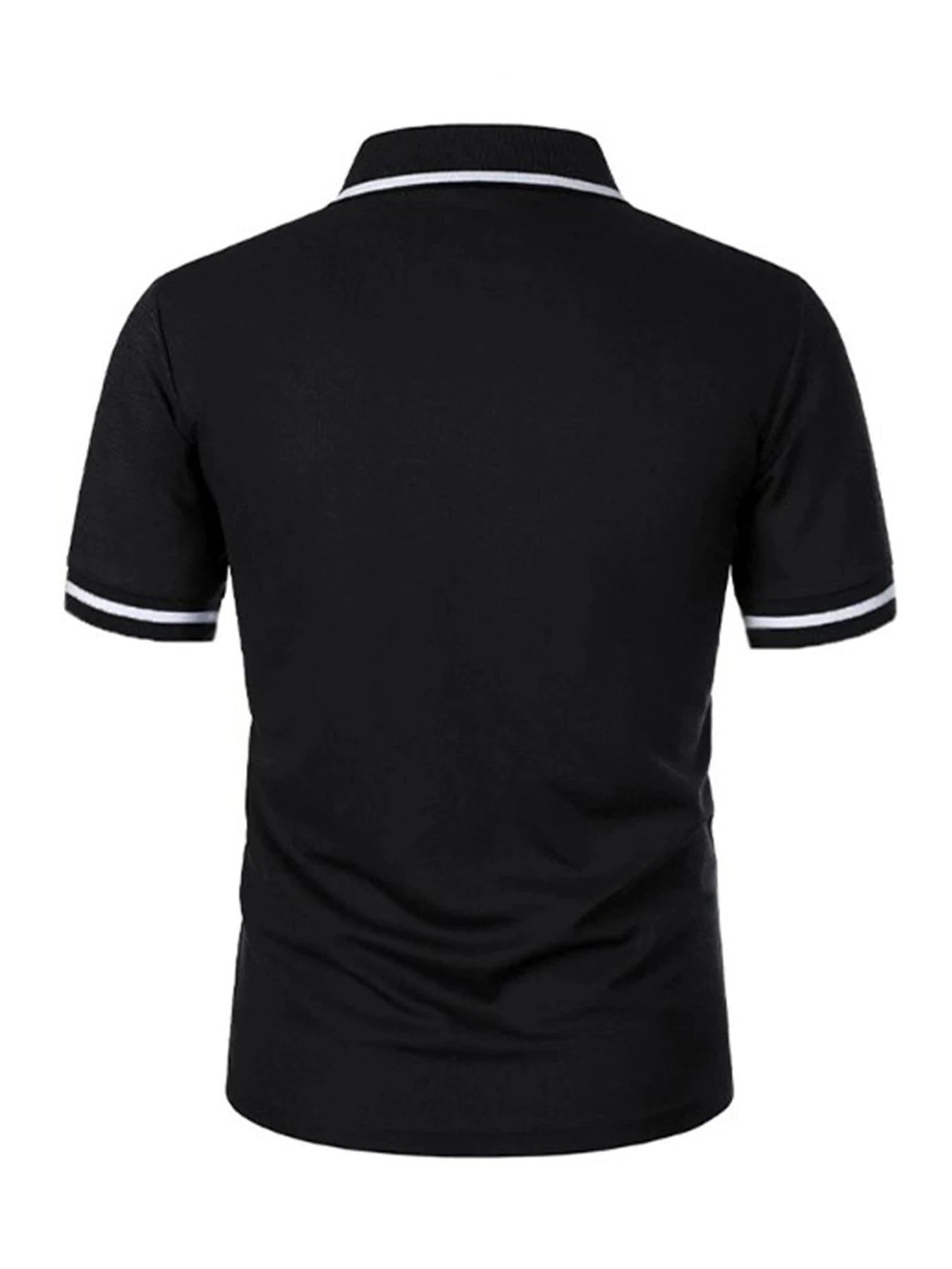 Men's Trendy Short Sleeve Polo - Breathable Casual Top with Pockets