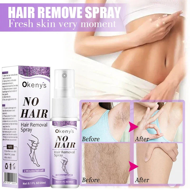 Permanent, painless hair removal spray, axila, legs, arms, hair remover, hair growth inhibitor, nutritious repair, body care