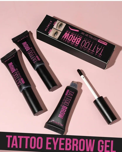 Waterproof Peel Off Eyebrow Gel Semi-Permanent Eye Brow Enhancer Tattoo Tint Long-lasting Black Brown Dye Eyebrow Cream Cosmetic