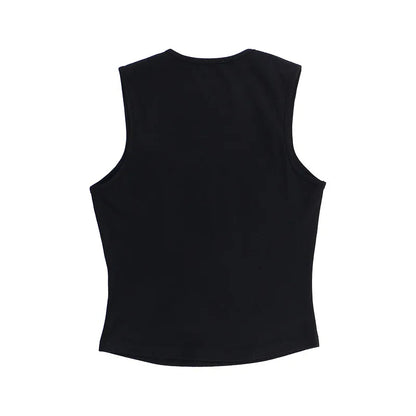 Y2K Women'S Bow Tie-Up Tank Tops Wide Shoulder Straps Bandage Camisole Sexy Low Cut Crop Tops Female Vest Tops