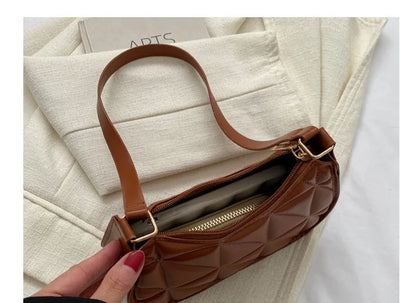 Mini Fashion Female Underarm Shopping Bag Retro Casual Women Totes Shoulder Bags Female Leather Solid Color Handbag for Women