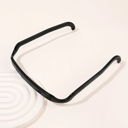 1/3pcs Women Square Glasses Headband Coloful Invisible Fixed Hair Clips Wave Curly Hair Ties Temples Headband Accessories Black Size fits all CHINA