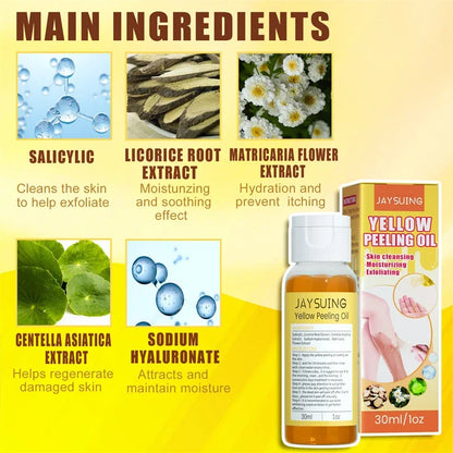 Yellow Peeling Oil Body Cleansing Exfoliation For Tender Glowing Skin Finger Joint Whitening Moisturizing Care Beauty Products