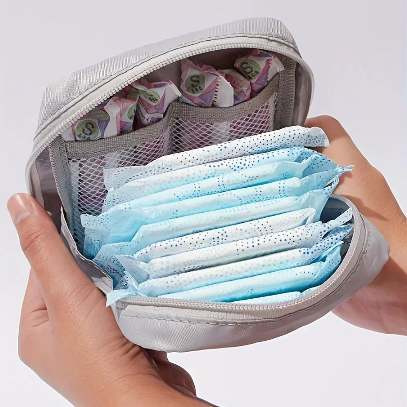 1pc Water-Resistant Feminine Product Pouch - Portable Period Kit Bag with Discreet Sanitary Napkin Storage, Menstrual Cup Pouch Badiee Stylez
