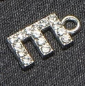 10pcs /26pcs pieces silver English letters drill metal pendant DIY fashion necklace bag pendant earrings material 10pcs E