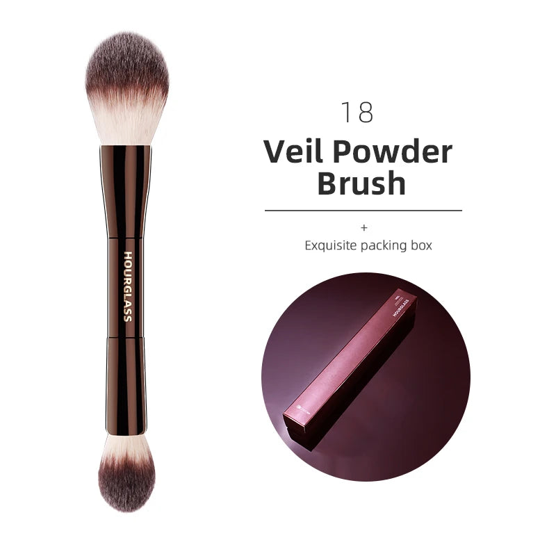 Hourglass Makeup Brushes Powder Foundation Concealer Blusher Bronzer Eye Shadow Eyebrow Eyeliner Sculpting Brush 18