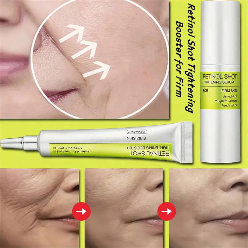 Retinol Shot Tightening Booster For Firm Skin Face Serum Eye Cream Moisturizing Anti Aging Wrinkles Dark Circles Puffiness Care