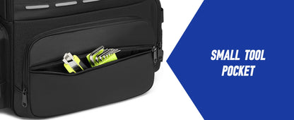 Tool Backpack Heavy Duty for Men Tool Storage With 3 Tool Pouches Organizer Electrician Plumber Maintenance Worker Tool Bags