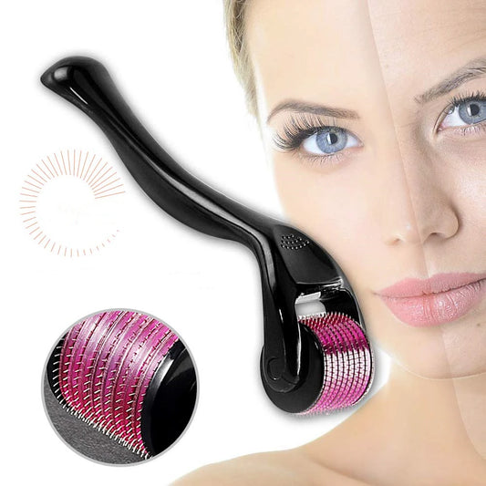 Derma Roller for Skin, Hair & Beard – Women and Men Titanium Microneedling Roller for Face & Scalp, Safe & Easy to Use 0.25mm