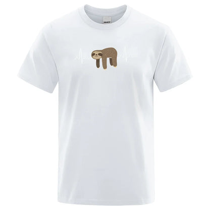 Soft and comfortable printed T-shirt T-shirt casual T-shirt men's clothing White