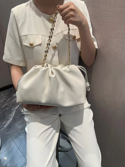 Brand Design Fashion High-grade Texture Leather Cloud Bag Luxury Ladies High Quality Cowhide Shoulder Crossbody Bags For Women