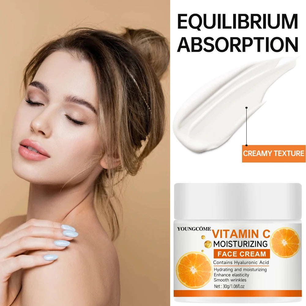 Vitamin C Moisturising Cream Repair Anti-aging Essence Facial Skin Care Contains Deep Hydration Moisturizer for Youthful Glow