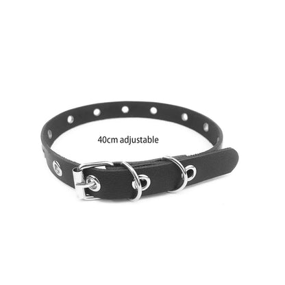 Sexy Trendy Vintage Charm Round Gothic Collar Necklaces Jewelry Gift Gothic Leather Heart Harajuku Women Punk Choker Necklace Many Holes 40cm adjustable