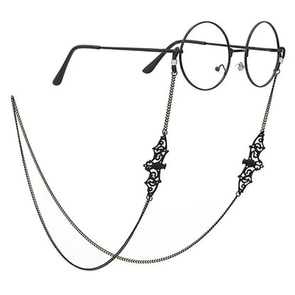 Eyeglasses Straps Bat Beads Link Chain Glasses Hollow Chains Eyewear Glasses Sunglasses Cable Holder Strap Neck Band Accessories Badiee Stylez