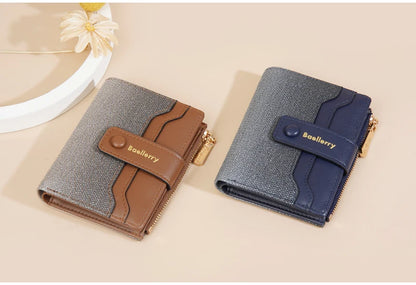 Baellerry High Quality Women Wallets New Simple Short Card Holde Brand Female Purse Photo Holder Coin Pocket Zipper Women Wallet