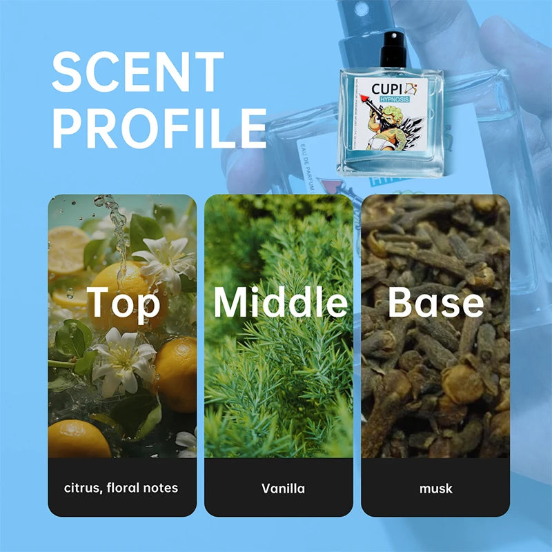 Cupid Hypnosis Perfume Original Long Lasting Pheromone Cologne Fragrances Eau De Parfum Plant Floral Scent Fresh духи женские - Badiee Stylez