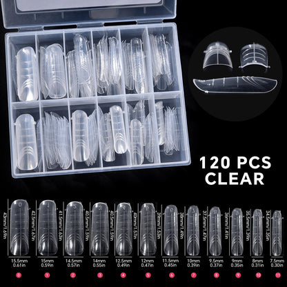 120Pcs Nail Forms For UV Gel Quick Building Extension Top Molds Dual Forms Acrylic Nail Art Tips Nails Accessories Tools 30 CHINA