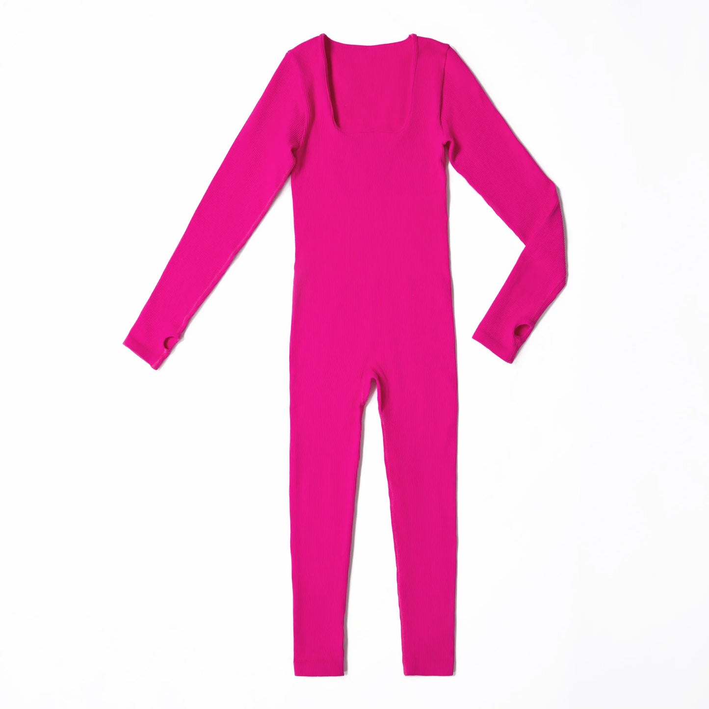 Long Sleeve Jumpsuit Women Bodycon One-piece Outfit Jumpsuit Square Neck Casual Streetwear Rompers Overalls playsuits Bodysuit Badiee Stylez