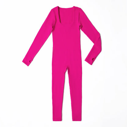 Long Sleeve Jumpsuit Women Bodycon One-piece Outfit Jumpsuit Square Neck Casual Streetwear Rompers Overalls playsuits Bodysuit Badiee Stylez