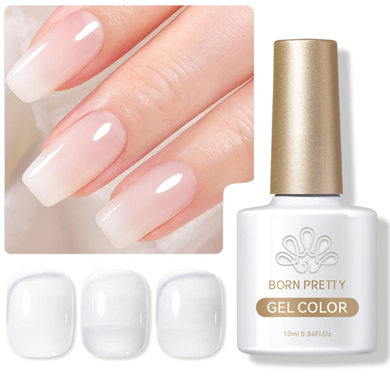 BORN PRETTY Fall Gel Nail Polish 10ml Orange Nude Brown Gel Nail Polish Halloween Nails Coral Orange Gel Varnish Manicure DIY Milky Jelly Gel