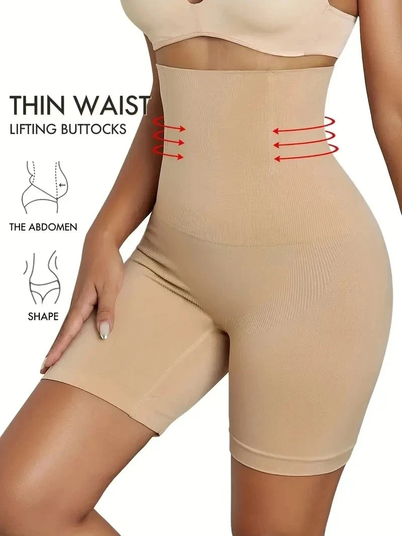 Women's tight shorts high waisted shaping women's shorts rolled buttocks lifted buttocks slim fit shorts outdoor shorts Beige