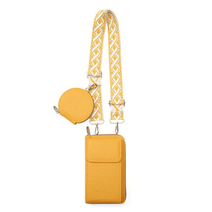 Buylor сумка для телефона PU Leather Cell Phone Bag Fashion Crossbody Bag Luxury Designer Ladies Shoulder Bag With Small Wallets Yellow 1