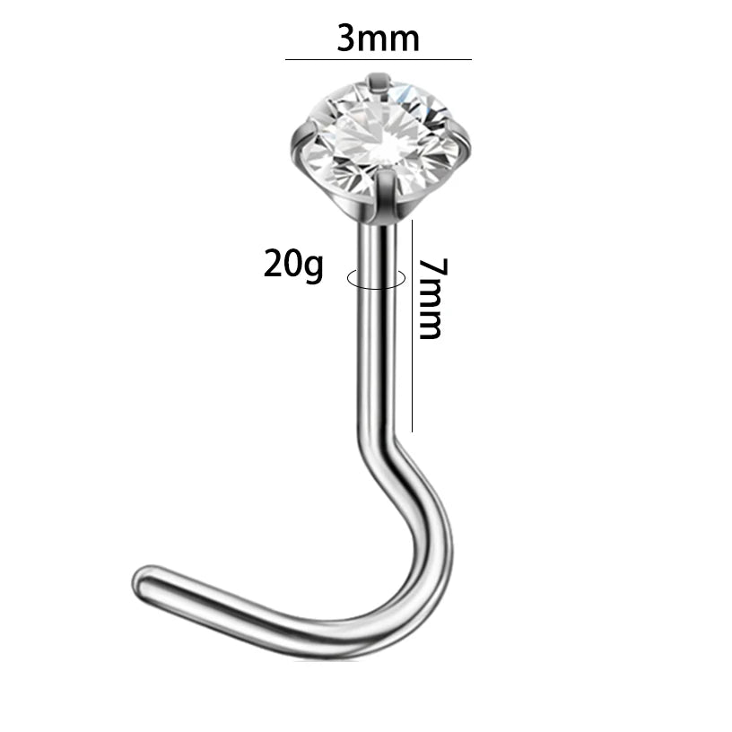 Dreamlee ASTM G23 Titanium Connector Chain For Nose Ring Hoop Clicker Cartilage Helix Body Piercing Jewelry Accessory F CHINA