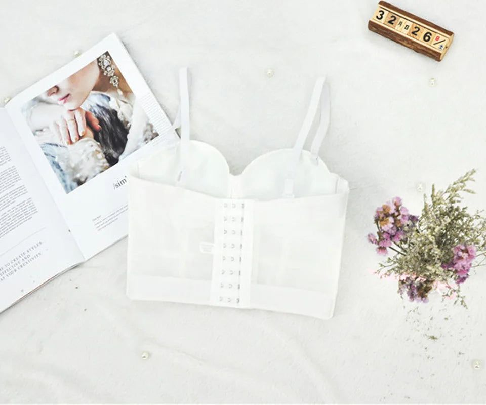 Women's tight bra, sexy fishbone Camisole, with integrated back shaping bra underwear