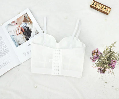 Women's tight bra, sexy fishbone Camisole, with integrated back shaping bra underwear