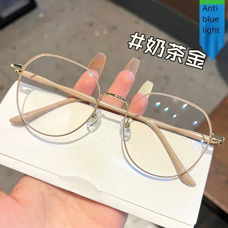 Retro Elegant Anti Blue Light Glasses Round Metal Frame Vintage Computer Gaming Eye Protection Classic Eyeglasses Badiee Stylez