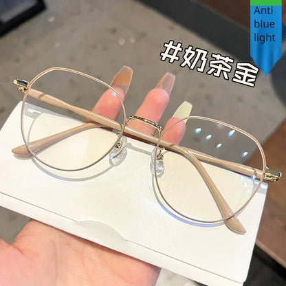 Retro Elegant Anti Blue Light Glasses Round Metal Frame Vintage Computer Gaming Eye Protection Classic Eyeglasses Badiee Stylez