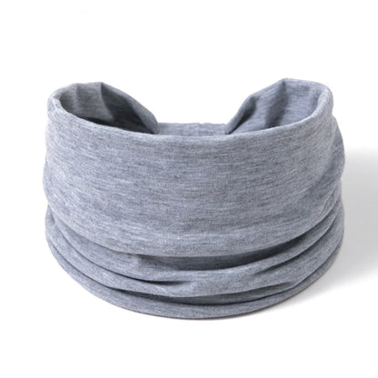 Wide -Side Elastic Band Woman Yoga Hairbands Solid Color sports Hair Band tie Bandanas Fashion Headband Headwear Turbans TM01-5 light gray