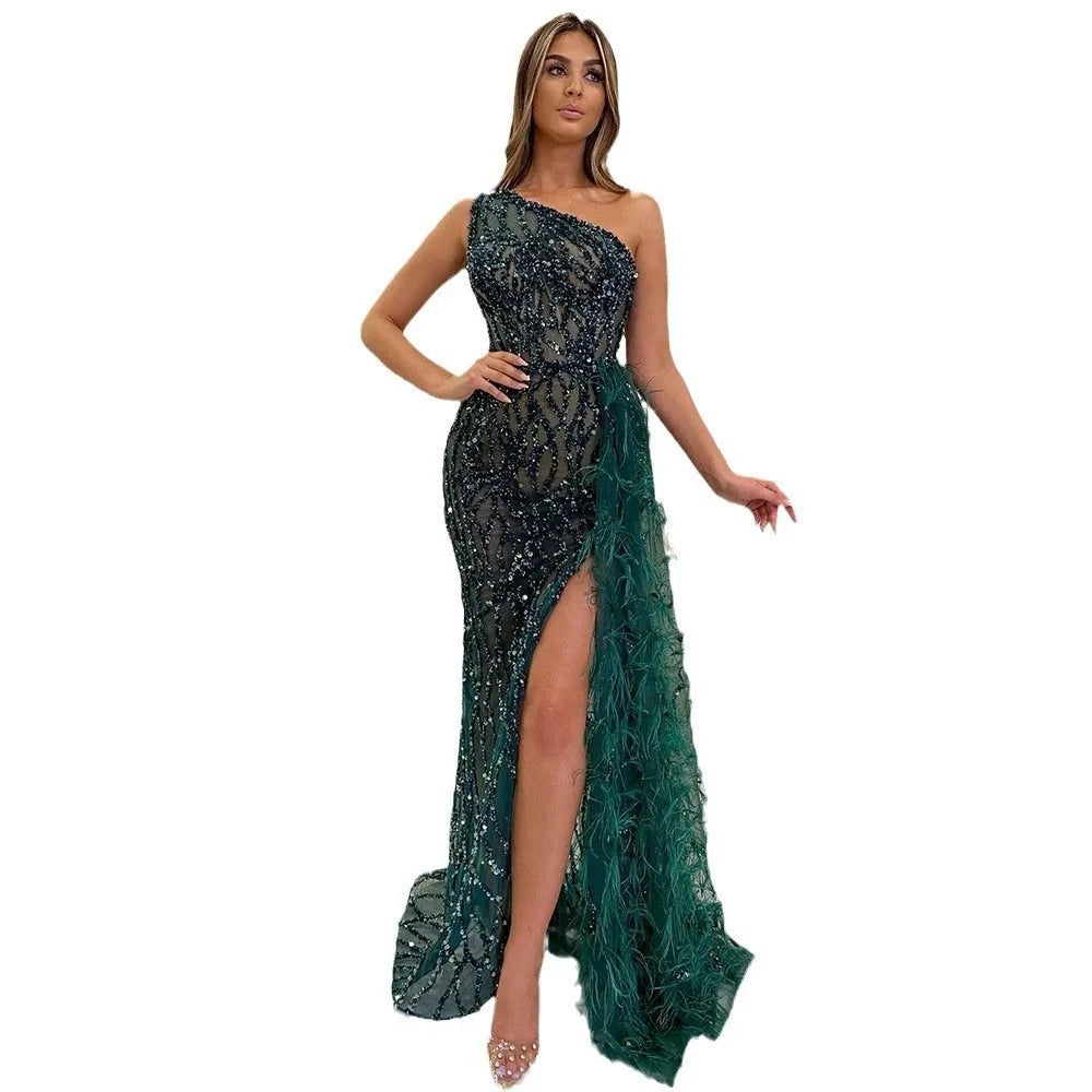 2025 New Women Sleeveless Sequin Long Evening Gown Elegant Bodycon Dress For Wedding Party Prom And Special Occasions