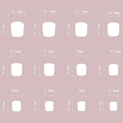 Glossy Pink False Nails with Glitter Natural Unbreakable Nail Simple Wear for Stage Performance Wear