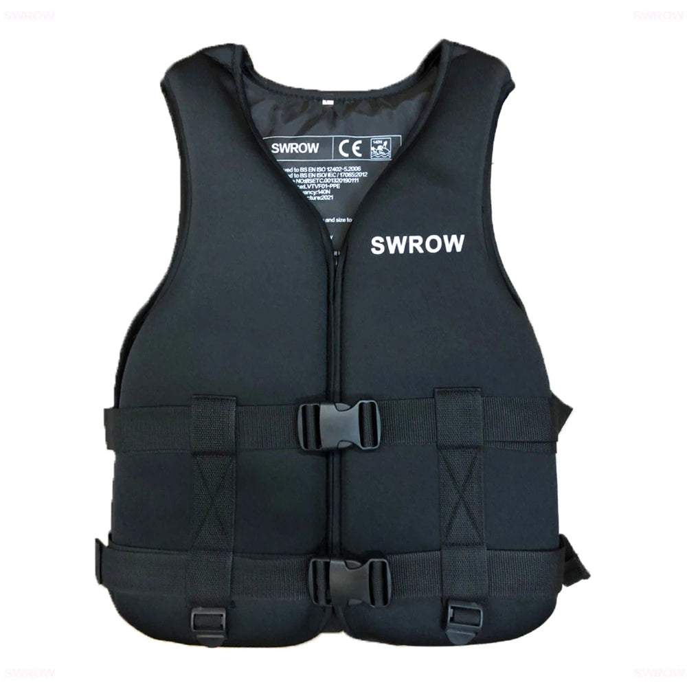 Life Jacket Neoprene Buoyancy Swimming Drifiting Boating Kayaking Vest for Adult Youth Men Women Water Sports Kayak Life Vest