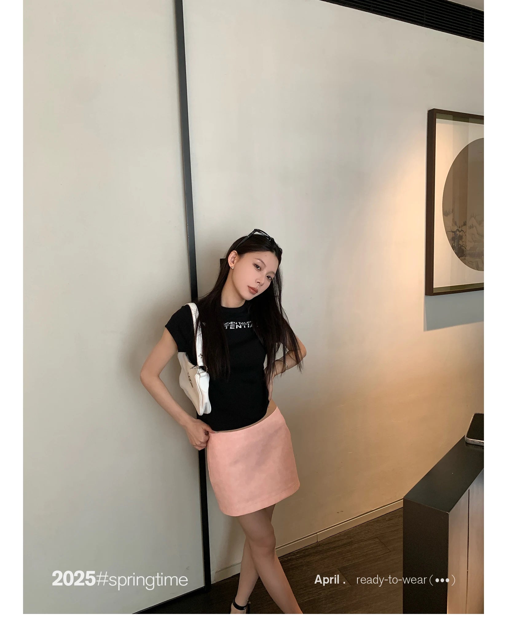 Lautaro Spring Summer Pink Soft Pu Leather Mini Skirt Women with Low Waist Short Luxury Chic A Line Clothes Korean Fashion 2025